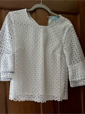 Draper James window pane lace top New without tags!